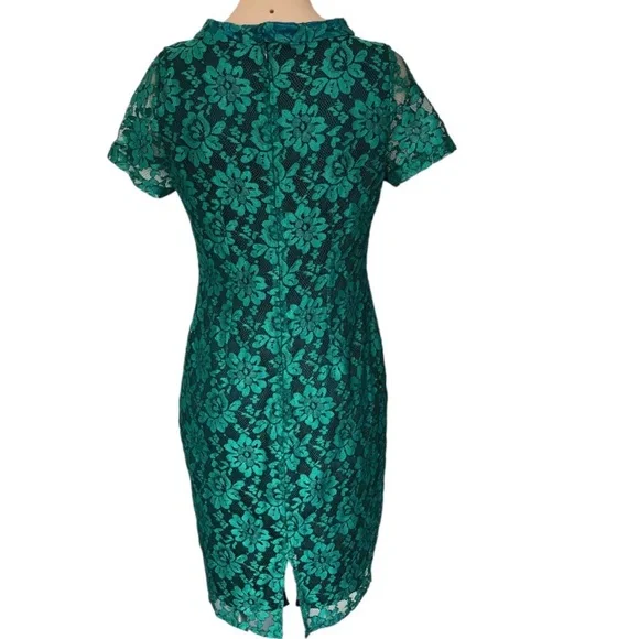 🌿 TARGET 🌿 short sleeve green lace dress size 12 - Picture 4 of 7